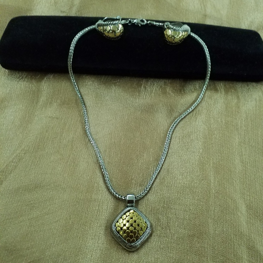 Necklace and clip on Earrings fine jewelry